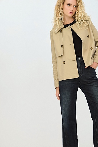 Укороченный тренч песочного цвета