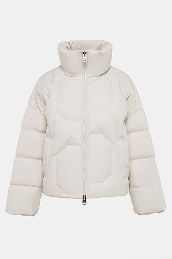 Укороченная куртка на молнии, молочная