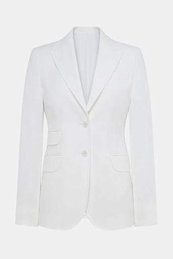 Приталенный жакет на двух пуговицах, белый AGATHA
