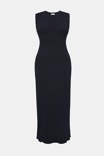 Длинное платье-лапша без рукавов