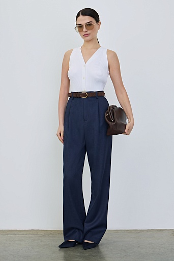 Топ без рукавов на пуговицах, белый