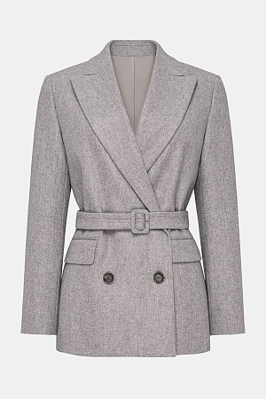 Серый пиджак в синюю клетку SMOKING II