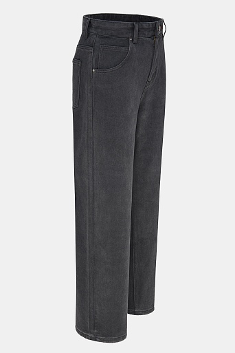 Свободные прямые джинсы, черные