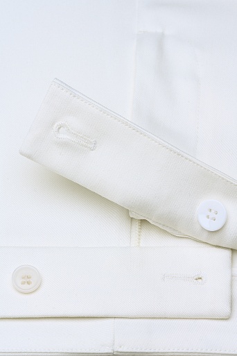 Свободные прямые брюки со стрелками, белые ELEANOR