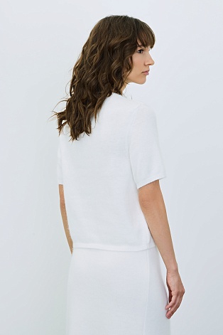 Джемпер с коротким рукавом, белый