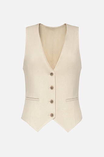 Кремовый костюмный жилет VIVIENNE