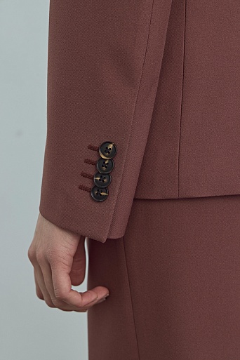 Приталенный жакет на одной пуговице, темно-розовый KARLA