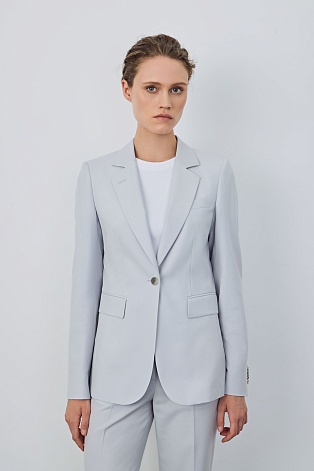 Пиджак на одной пуговице, светло-серый KARLA