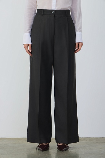 Широкие брюки со стрелками, темно-серые ASHLEY