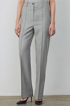 Прямые брюки со стрелками, цвет светло-серый TYRA