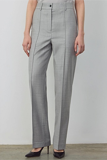 Прямые брюки со стрелками, цвет светло-серый TYRA
