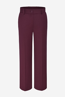 Костюмные брюки со стрелками, бордовые MARIA