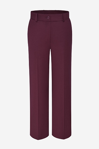 Костюмные брюки со стрелками, бордовые MARIA