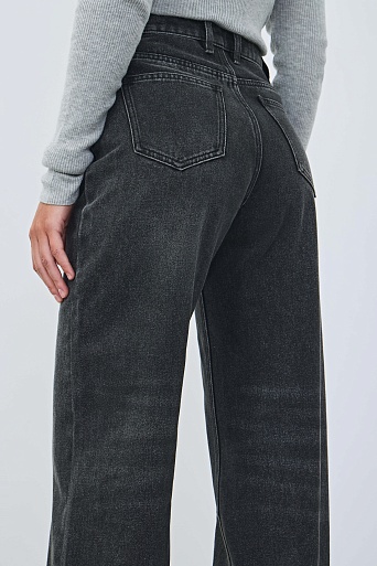 Джинсы клеш, темно-серые