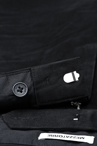 Прямые хлопковые брюки, черные