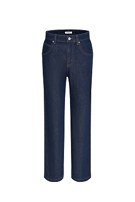 Прямые джинсы, темно-синие