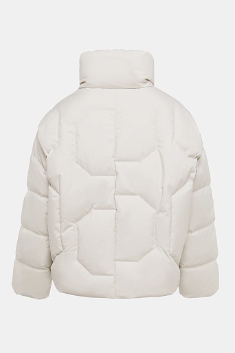 Укороченная куртка на молнии, молочная