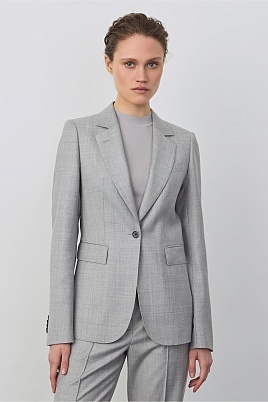 Жакет на одной пуговице, цвет светло-серый KARLA