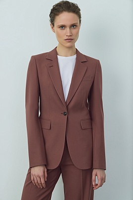 Приталенный жакет на одной пуговице, темно-розовый KARLA