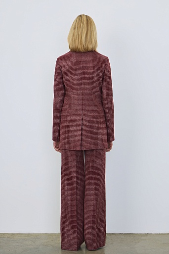 Прямые свободные брюки в белую клетку ELEANOR