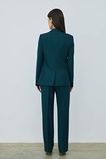 Приталенный пиджак на одной пуговице, цвет морской волны KARLA