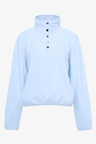 Флисовая олимпийка на кнопках, нежно-голубая
