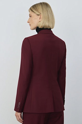 Приталенный жакет, бордовый K