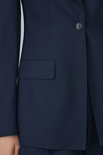 Приталенный жакет с высокой шлицей, темно-синий FLORENCE