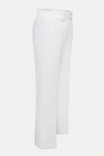 Свободные прямые брюки со стрелками, белые ELEANOR