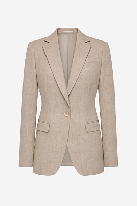 Жакет на одной пуговице, цвет бежевый меланж MIRA