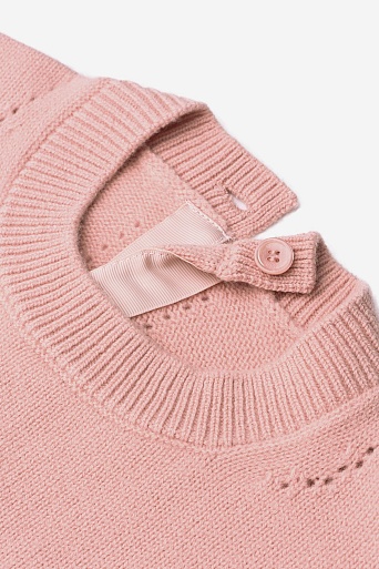 Джемпер с рукавами-фонариками, пудровый