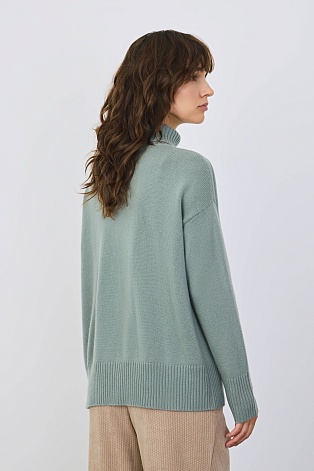 Свитер с кашемиром, цвет шалфей