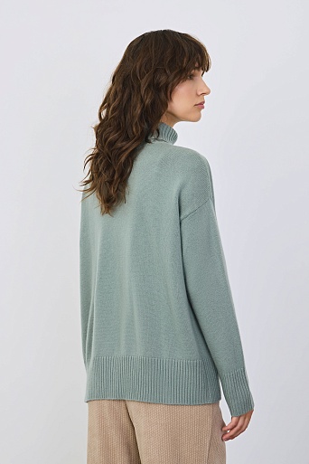 Свитер с кашемиром, цвет шалфей