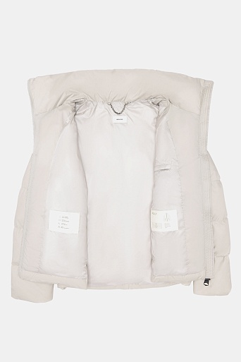 Укороченная куртка на молнии, молочная