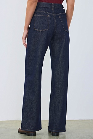 Джинсы клеш, темно-синие