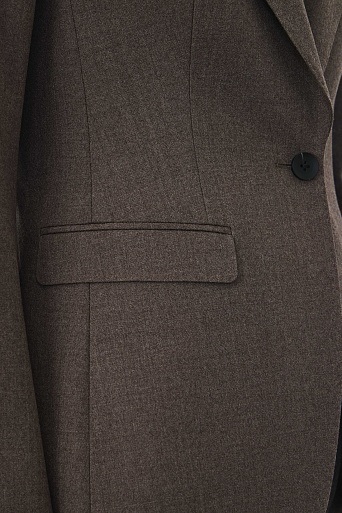 Приталенный жакет с кашемиром, серо-коричневый MIRA