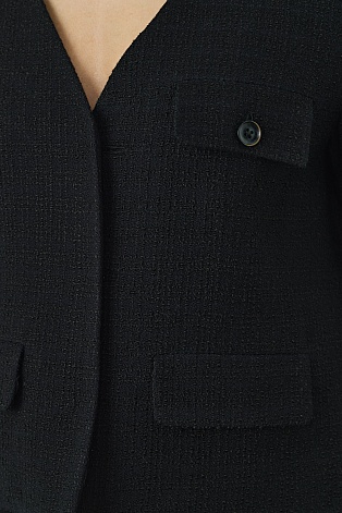 Укороченный жакет букле, черный C