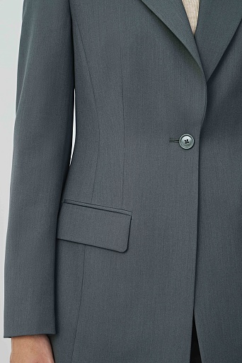 Приталенный жакет, серо-зеленый FLORENCE