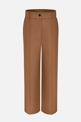 Прямые брюки со стрелками, цвет светлый шоколад TYRA