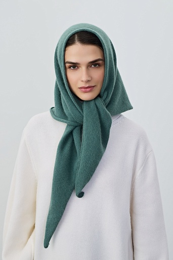 Косынка с ангорой, цвет морской волны