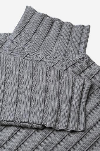 Джемпер в косой рубчик, цвет стальной