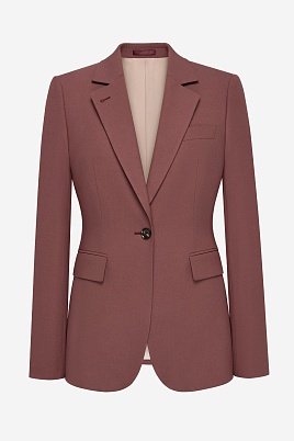 Приталенный жакет на одной пуговице, темно-розовый KARLA