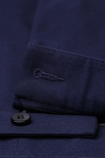 Прямые брюки со стрелками, темно-синие