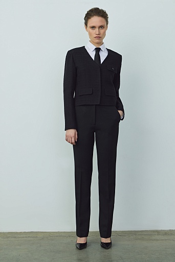 Прямые брюки со стрелками, черные STELLA II