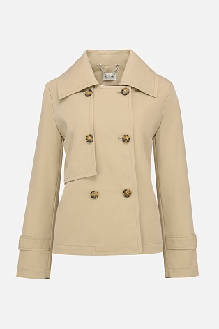 Укороченный тренч песочного цвета