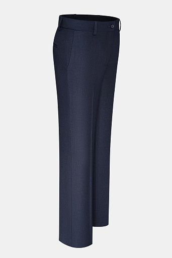 Прямые брюки со стрелками, темно-синие