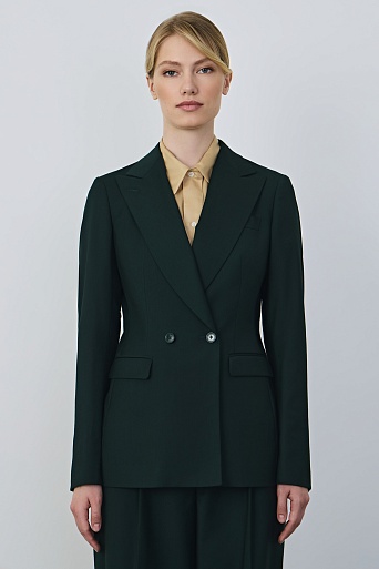 Однотонный пиджак, изумрудный INGRID