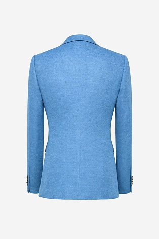 Жакет на одной пуговице, голубой M