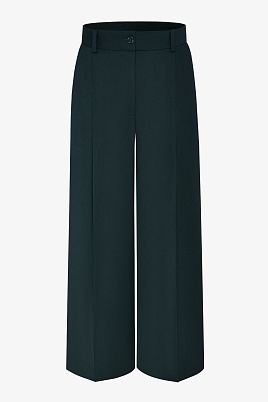 Широкие брюки со стрелками, изумрудные ASHLEY