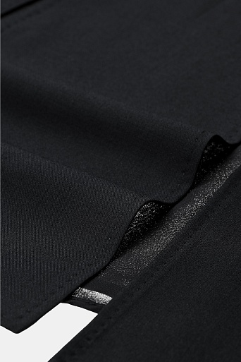 Юбка с расклешенным низом, черная